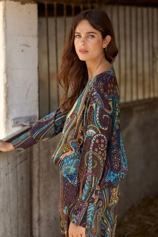 Lauren Vidal Suri Cashmere Printed Shirt | Lutetia