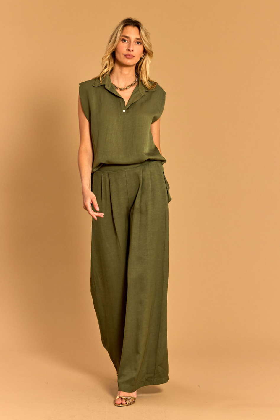 Lauren Vidal Wilma Fluid Pant in Pistachio
