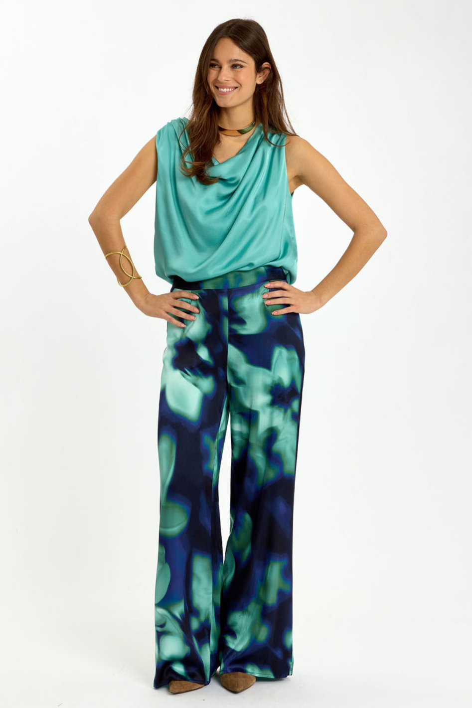Lauren Vidal Yuka Fluid Printed Pant 