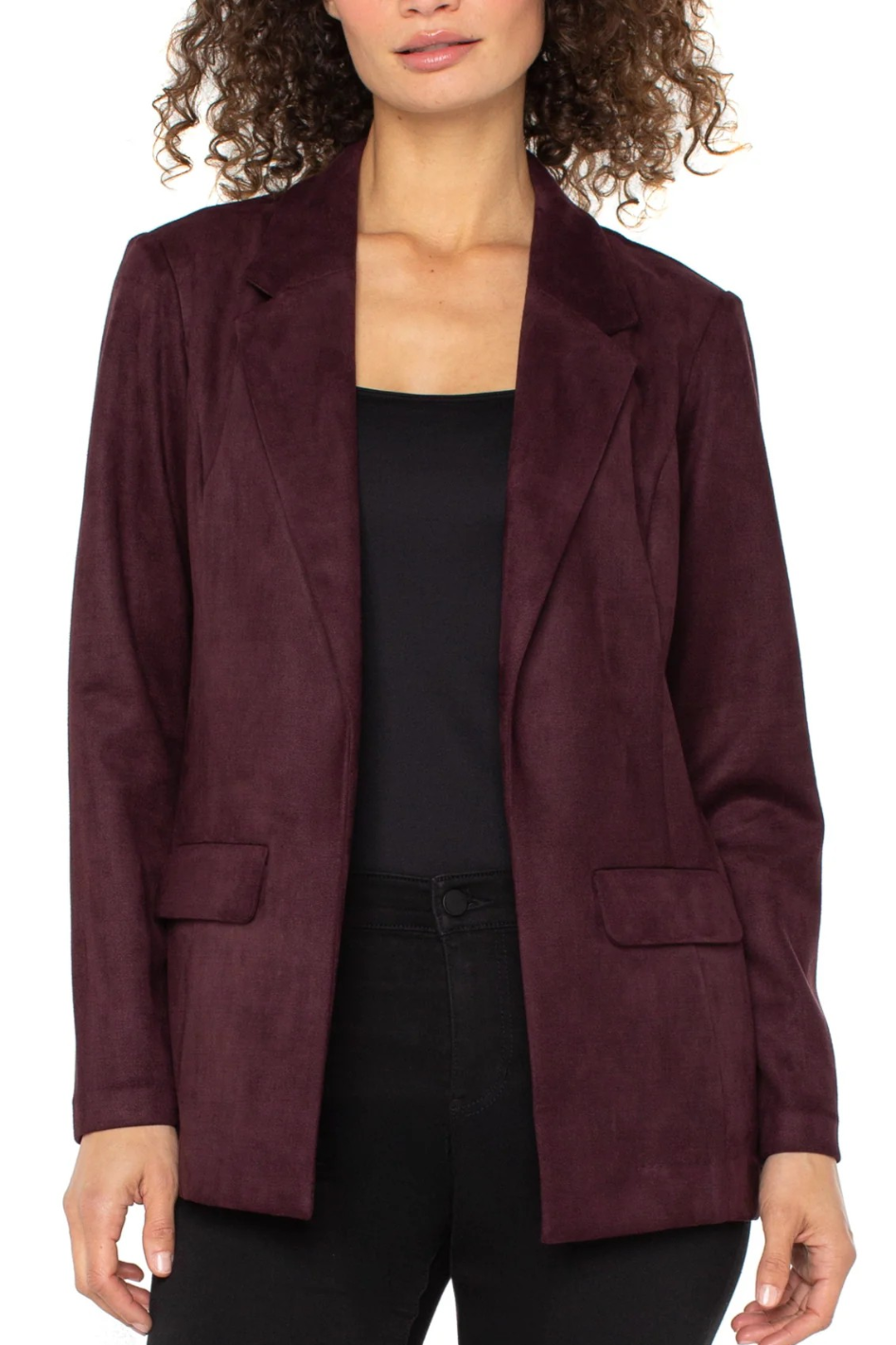 Liverpool Boyfriend Blazer in Dark Oxblood