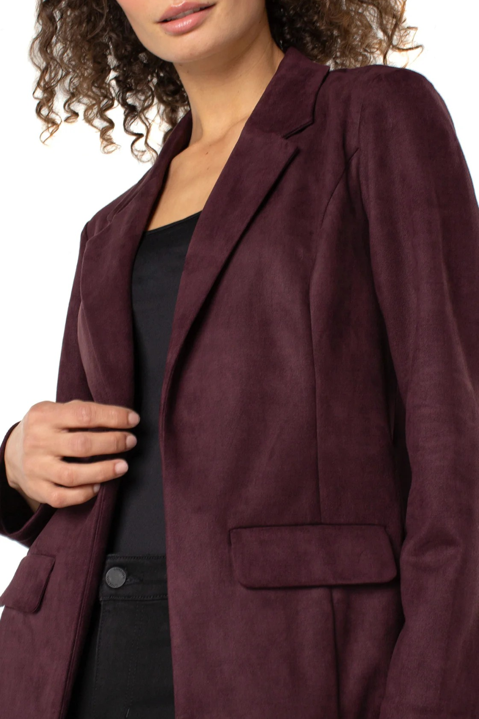 Liverpool Boyfriend Blazer in Dark Oxblood
