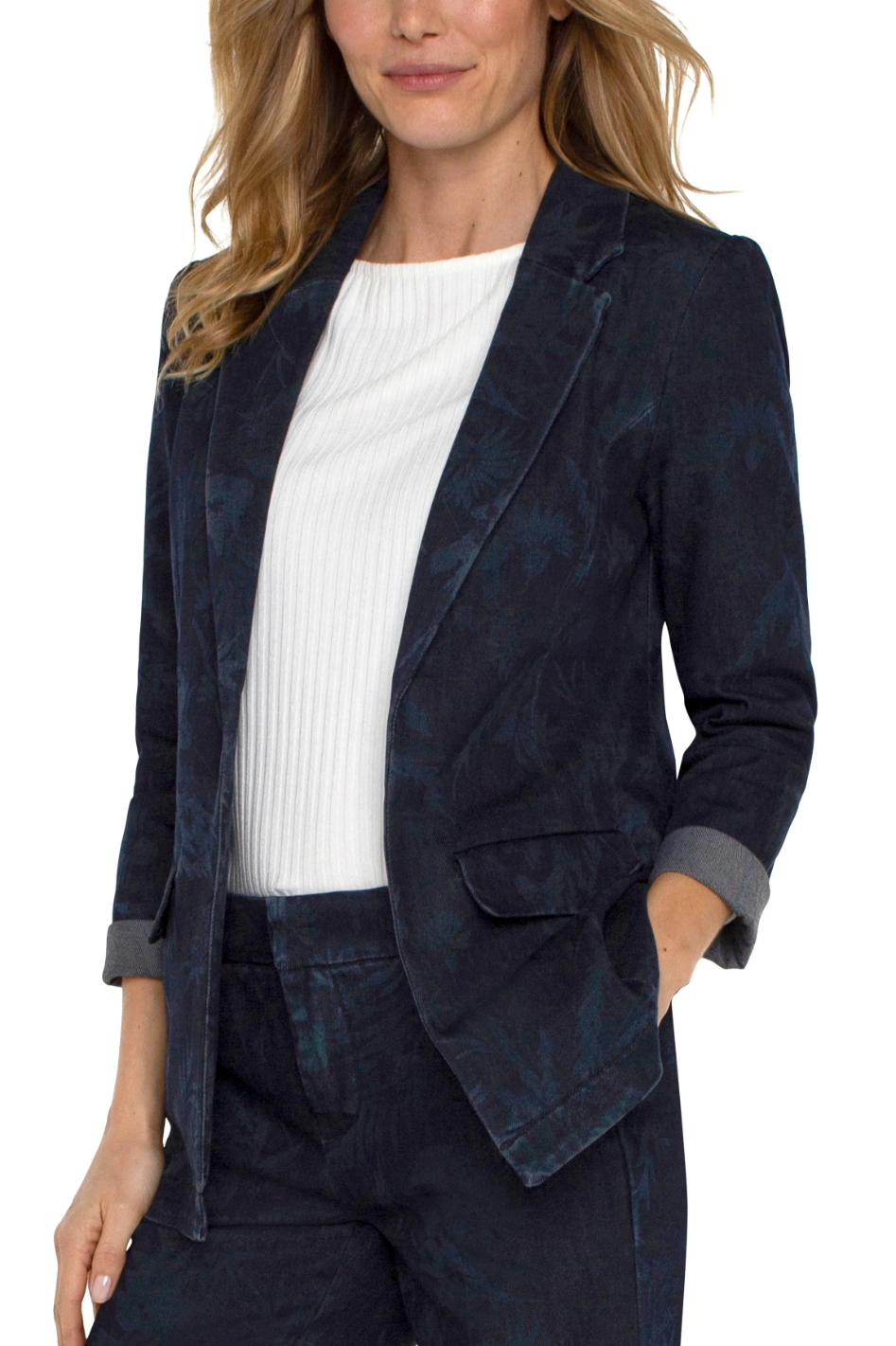 Liverpool Boyfriend Blazer in Shadow Floral