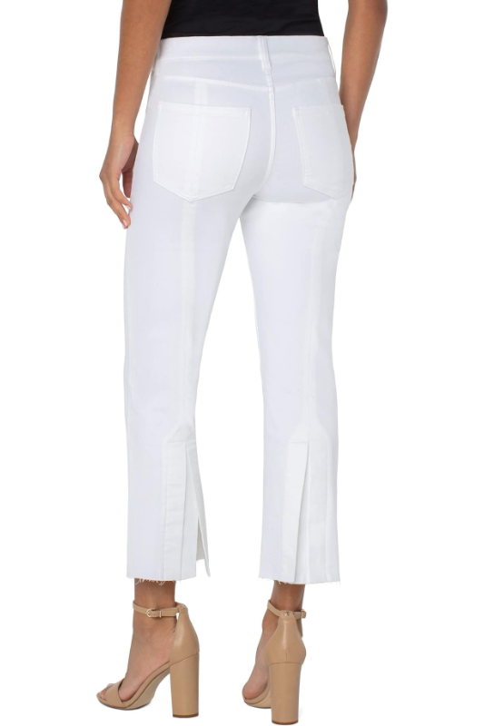 Liverpool Gia Crop Flare | White