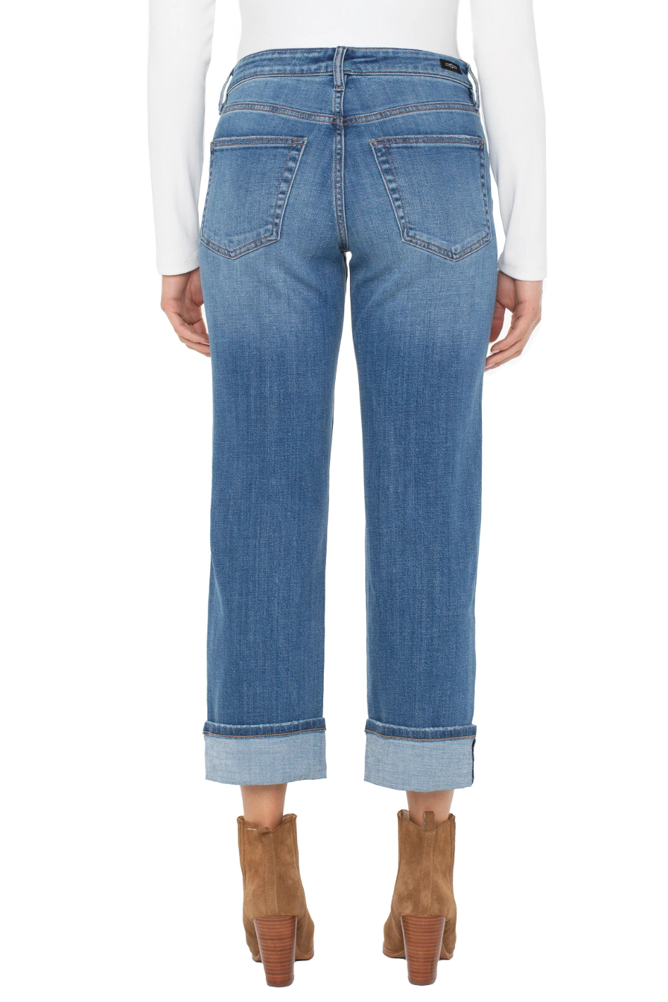 Liverpool Marley Girlfriend Cuffed Jean in Campus Wash