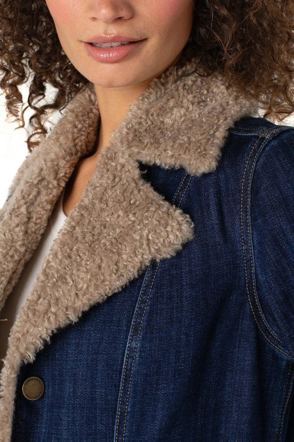 Liverpool Sherpa Trimmed Notch Collar Jacket 