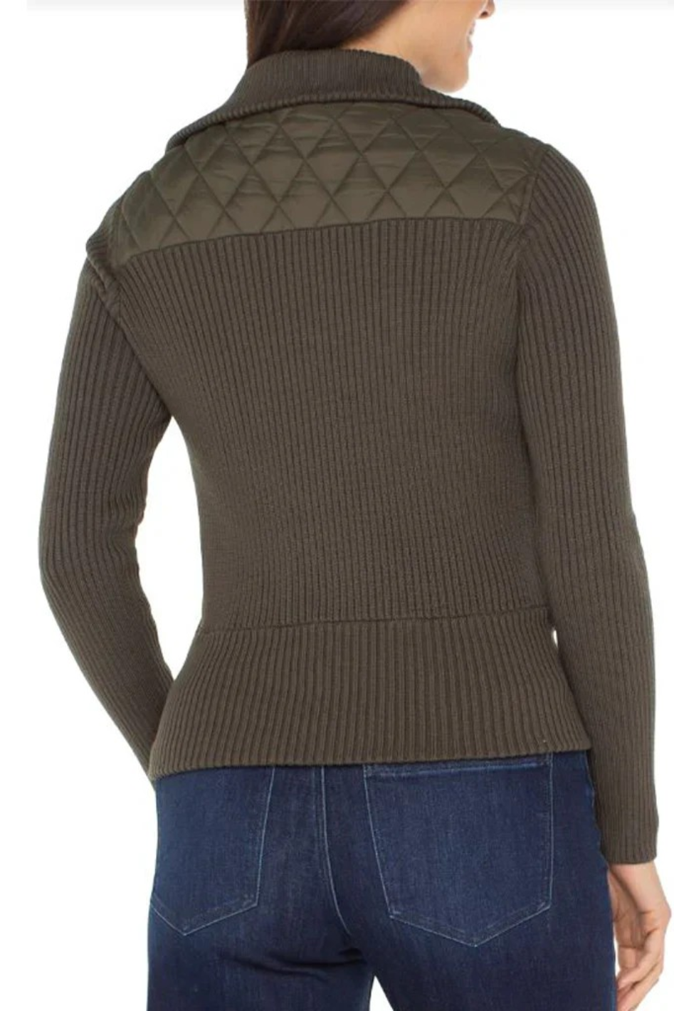 Liverpool Zip Front Jacket in Forest Night