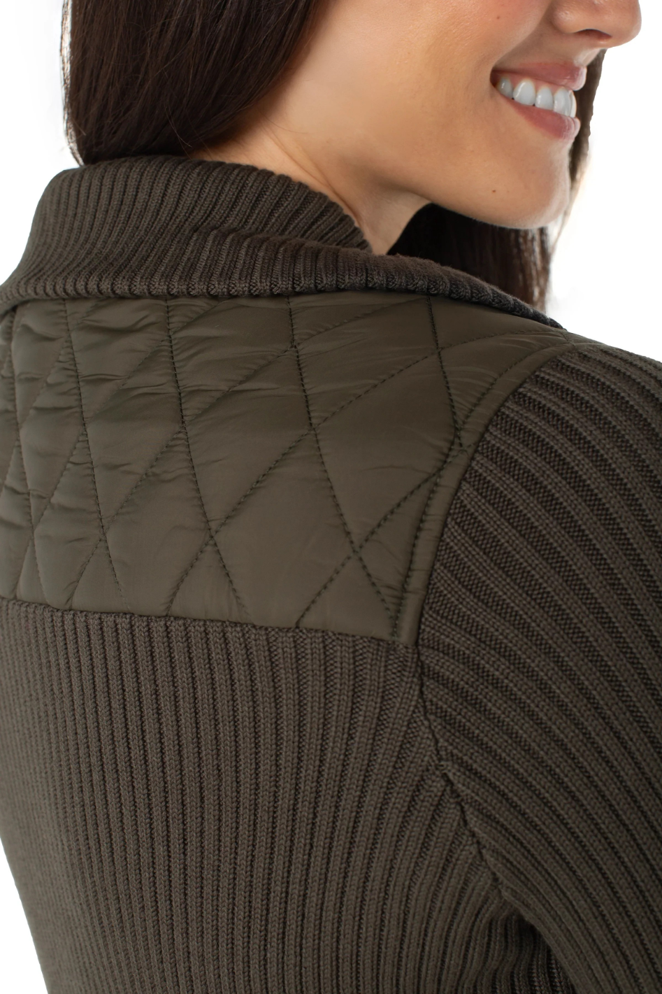 Liverpool Zip Front Jacket in Forest Night