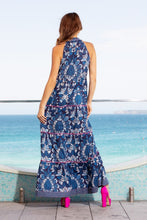 Load image into Gallery viewer, Lola Australia Sapphire Maxi in Pineapple Blue Hot Pink Back Image
