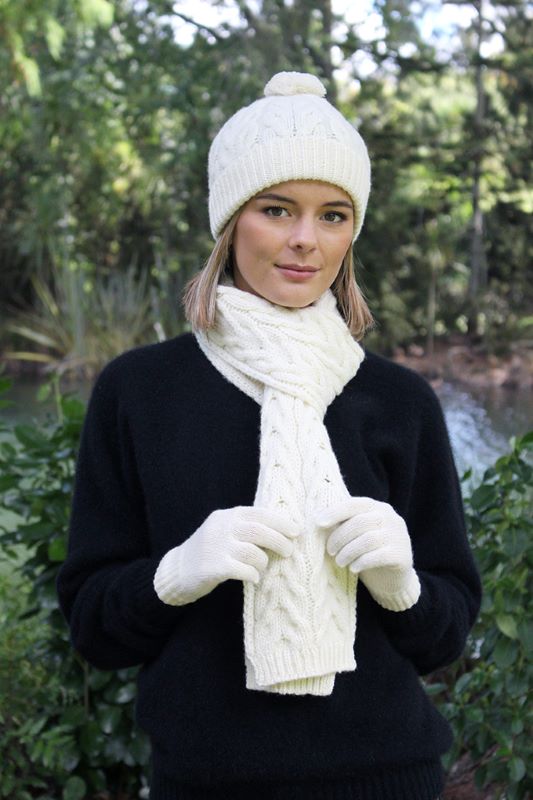 Lothlorian Lambswood Merino Cable Knit Scarf