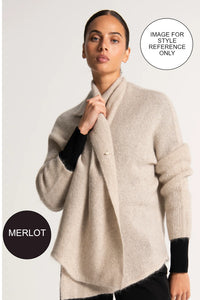 Lounge The Label Vienna Mohair Wool Cardigan | Merlot | 20075