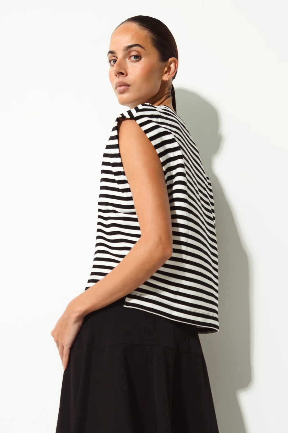 Lounge The Label Comporta Top | Black/White Stripe | 30202
