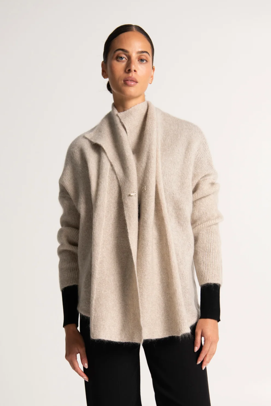 Lounge The Label Vienna Mohair Wool Cardigan | Merlot | 20075