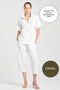 Mela Purdie Cropped Tuscan Pant in Microprene White
