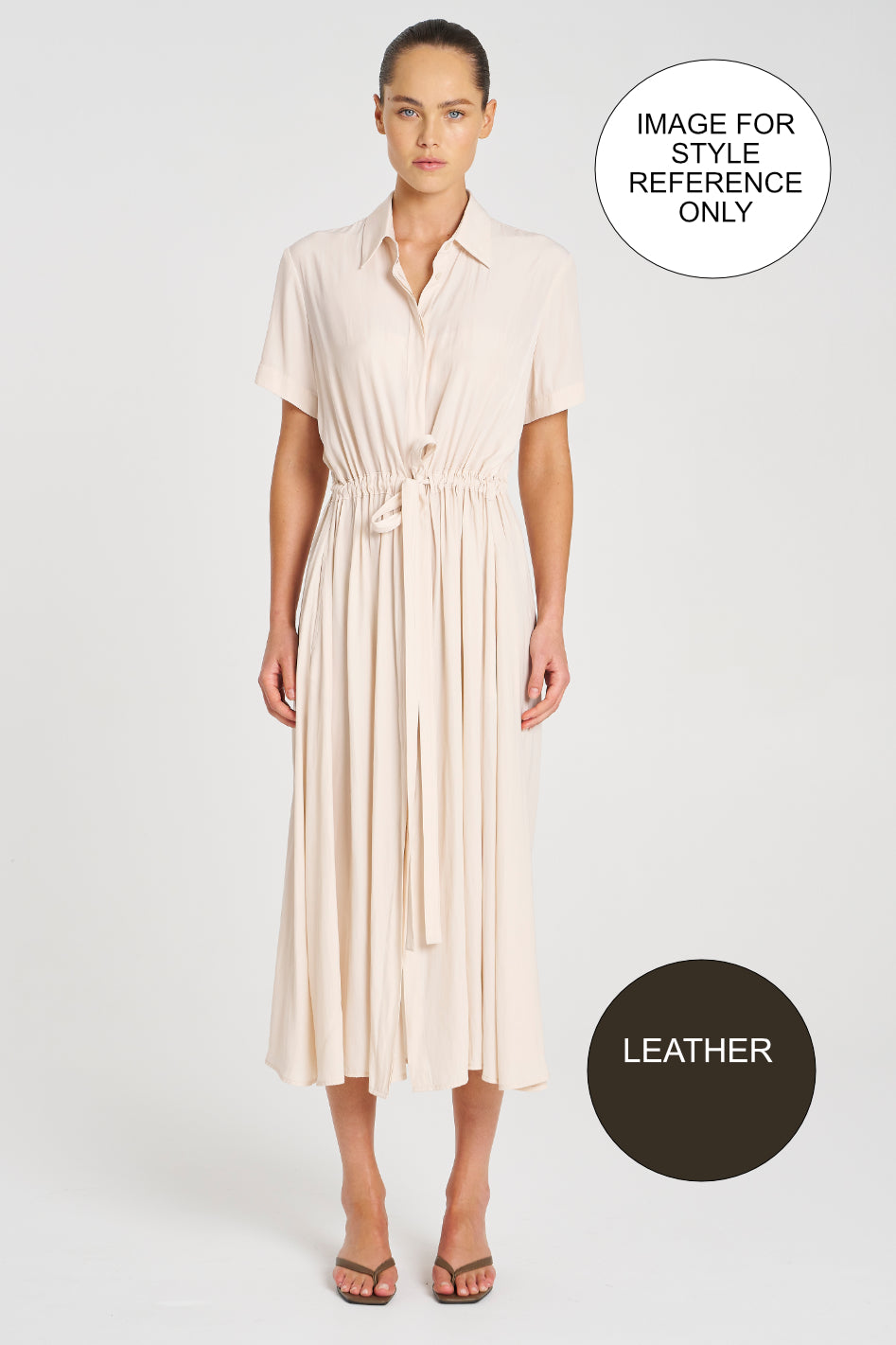 Mela Purdie Draw Waist T Dress | Mache | Leather