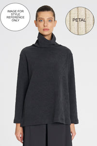 Mela Purdie Funnel Sweater | Cord Knit | Petal