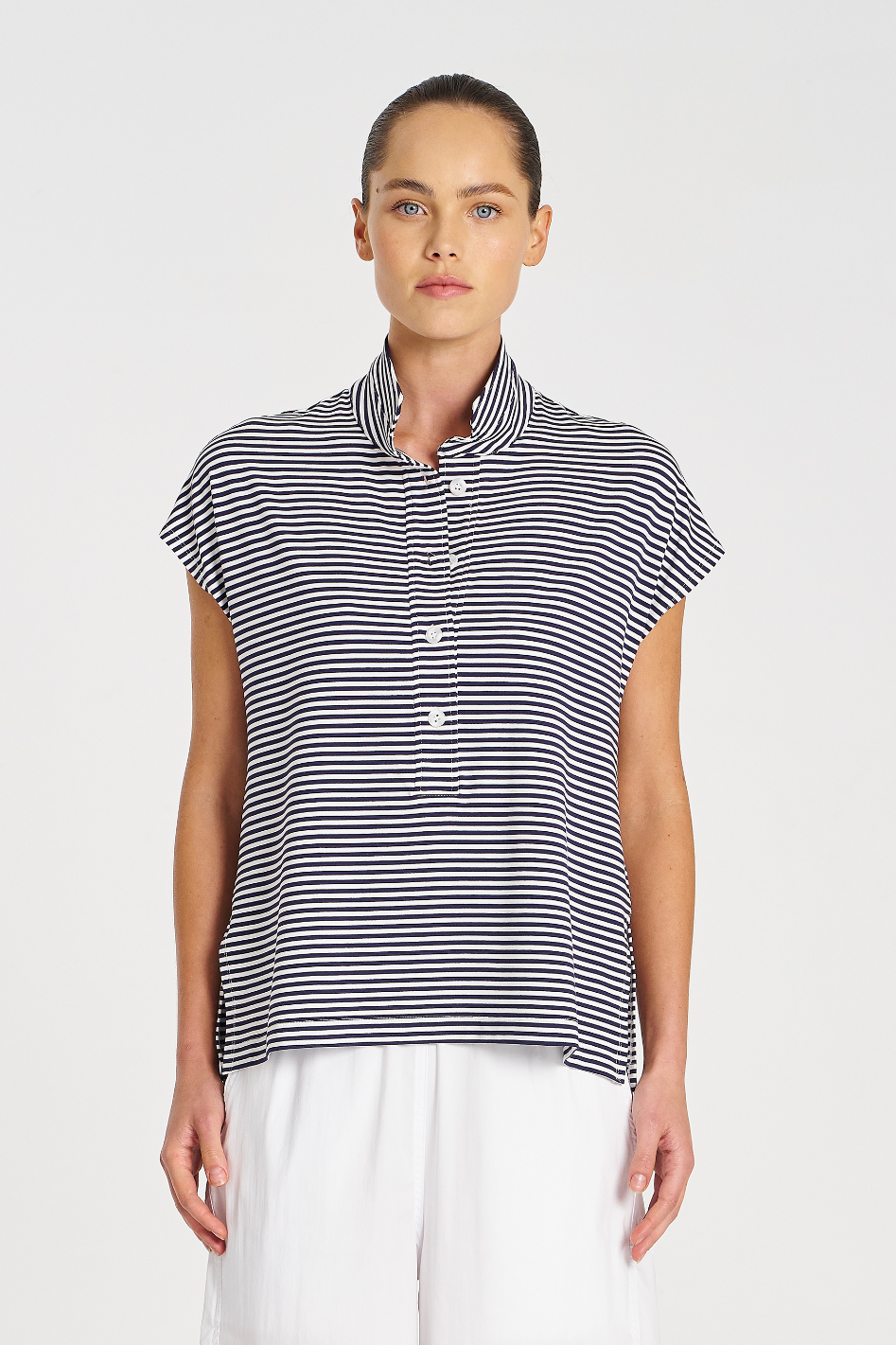 Mela Purdie Henley Tank in Saddle/White