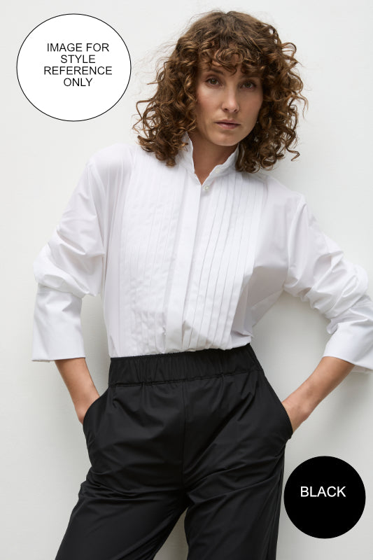 Mela Purdie Powder Tux Shirt | Black | Powder Weave