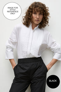 Mela Purdie Powder Tux Shirt | Black | Powder Weave