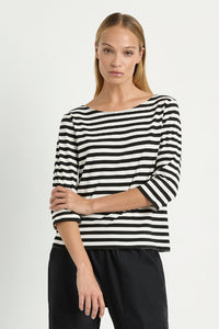Mela Purdie Relaxed Boat Neck | Bevel Stripe Knit
