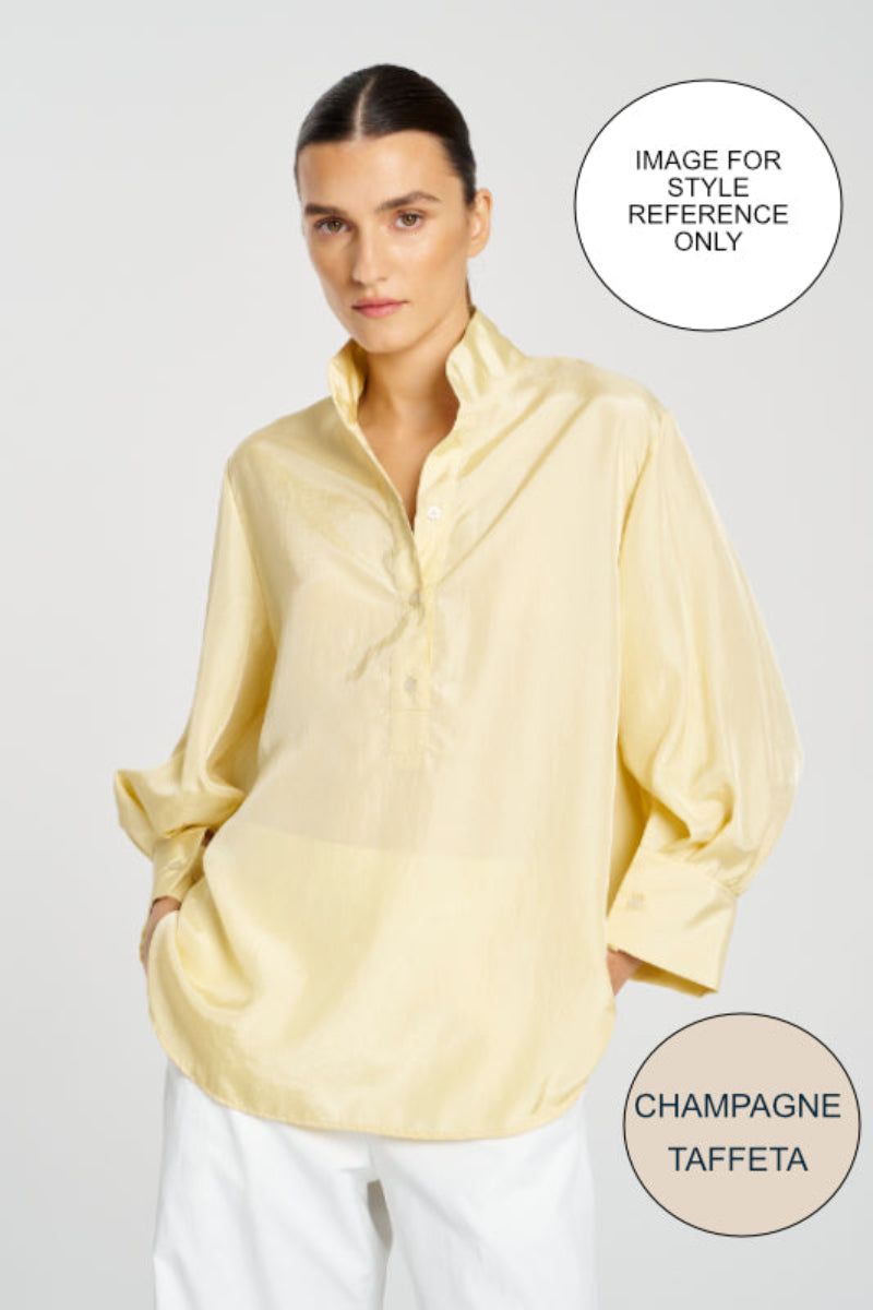 Mela Purdie Resort Shirt | Tumbled Taffeta | Champagne