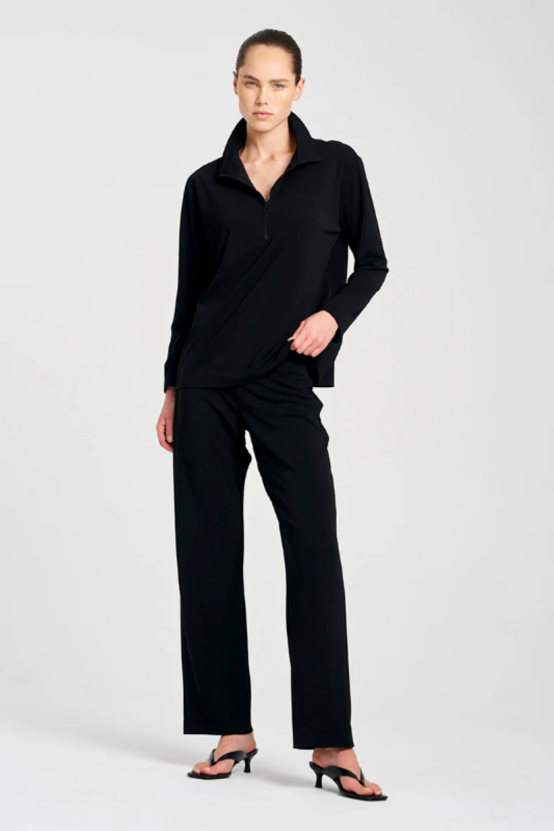Mela Purdie Zip Front Sweater | Powder Knit | True Navy