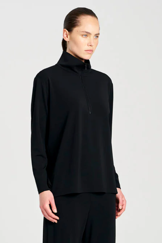 Mela Purdie Zip Front Sweater | Powder Knit | True Navy