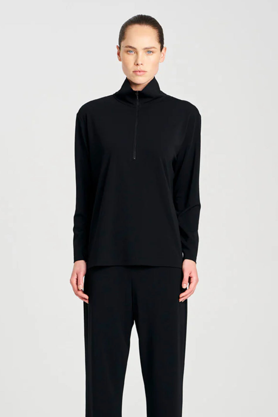 Mela Purdie Zip Front Sweater in Powder Knit Java