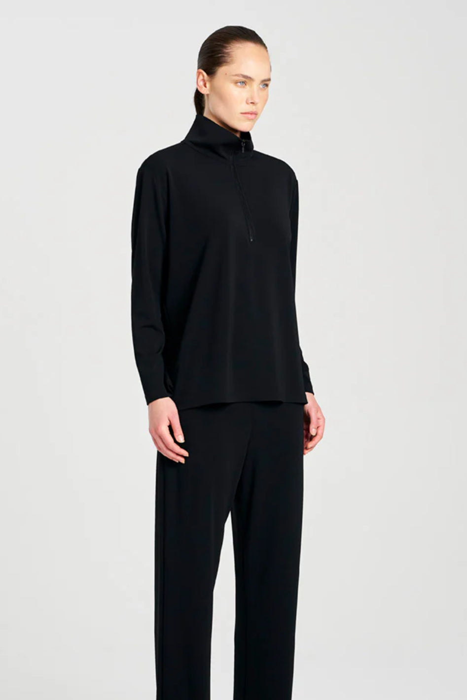 Mela Purdie Zip Front Sweater | Powder Knit | Java