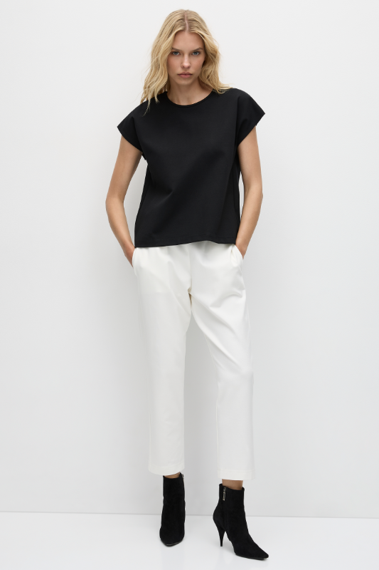 Mela Purdie Ankle Pant | Winter White | Polished Ponte