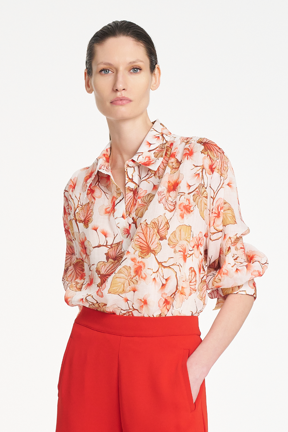 Mela Purdie Atrium Top in Herbarium Linen Voile