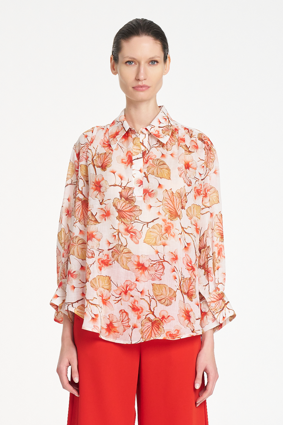 Mela Purdie Atrium Top in Herbarium Linen Voile