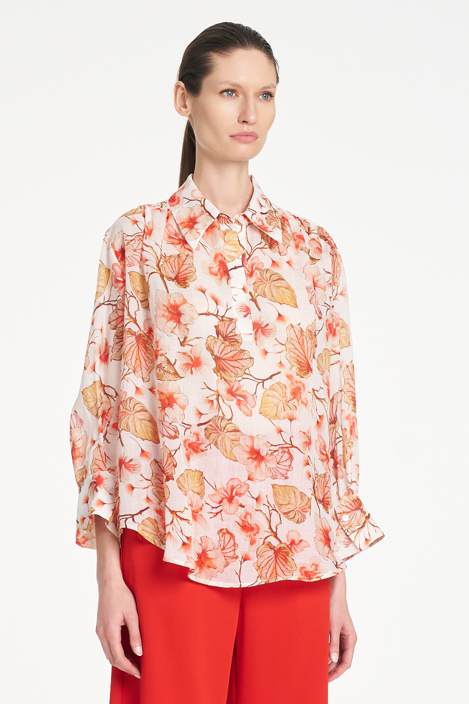 Mela Purdie Atrium Top in Herbarium Linen Voile