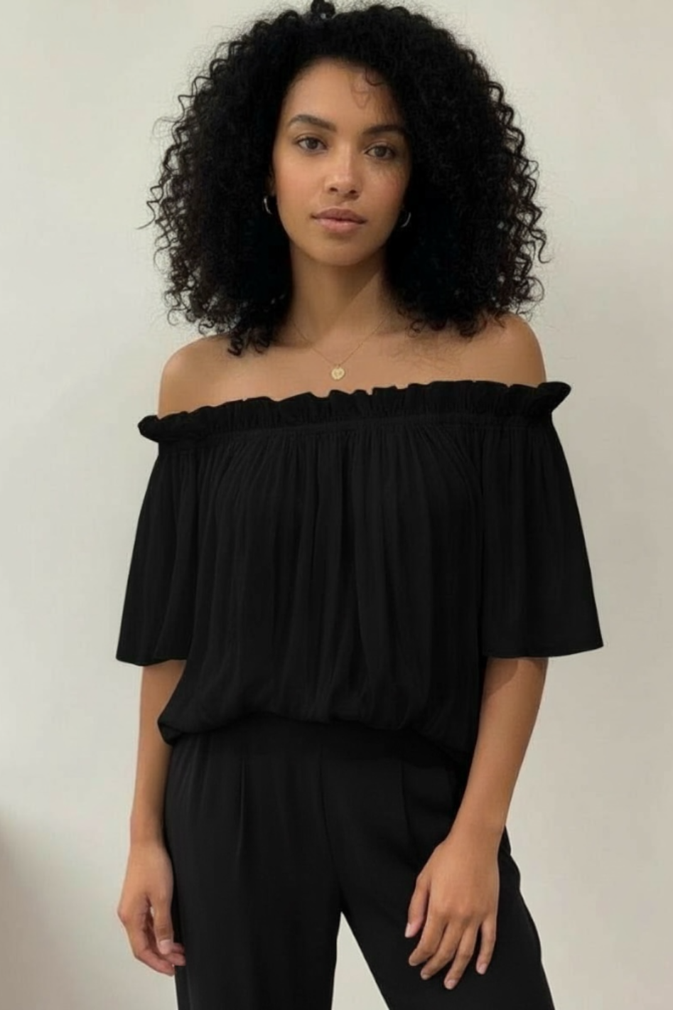 Mela Purdie Breeze Top in Black Mache 