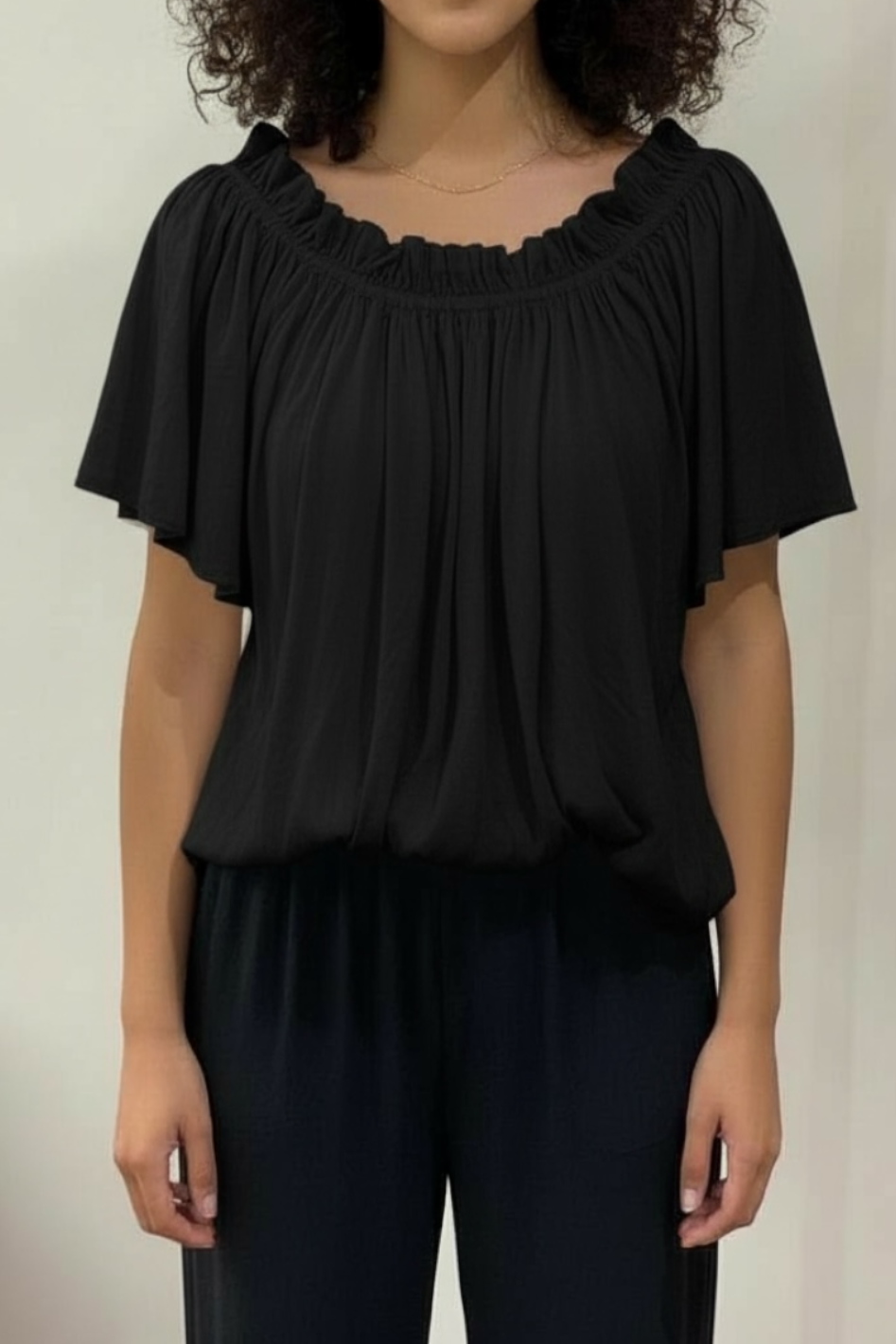 Mela Purdie Breeze Top in Black Mache 