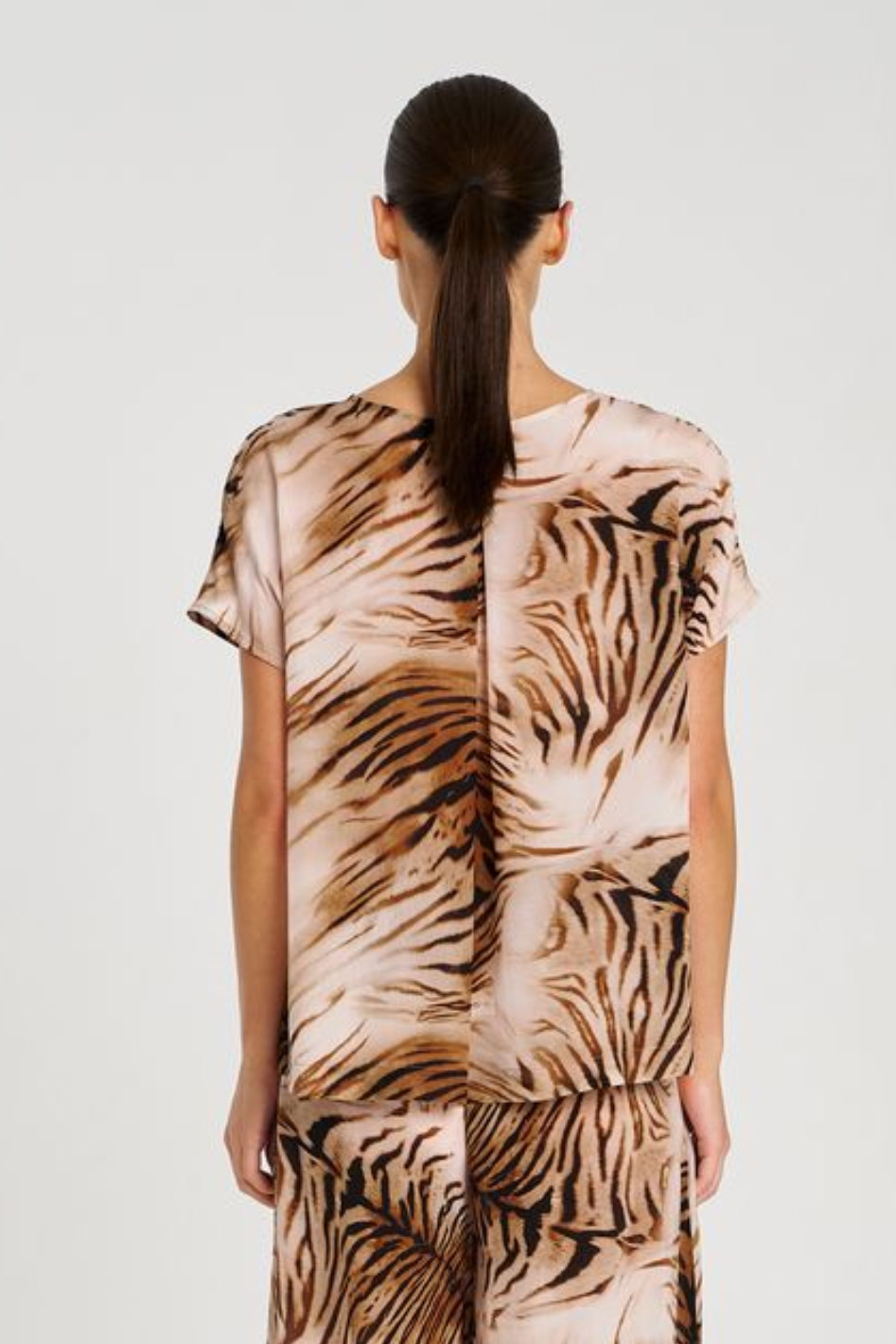 Mela Purdie Cap Shell | Silk Tiger Print