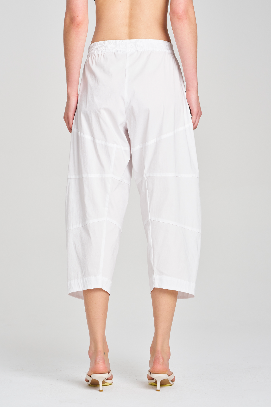 Mela Purdie Cropped Tuscan Pant | Microprene | White