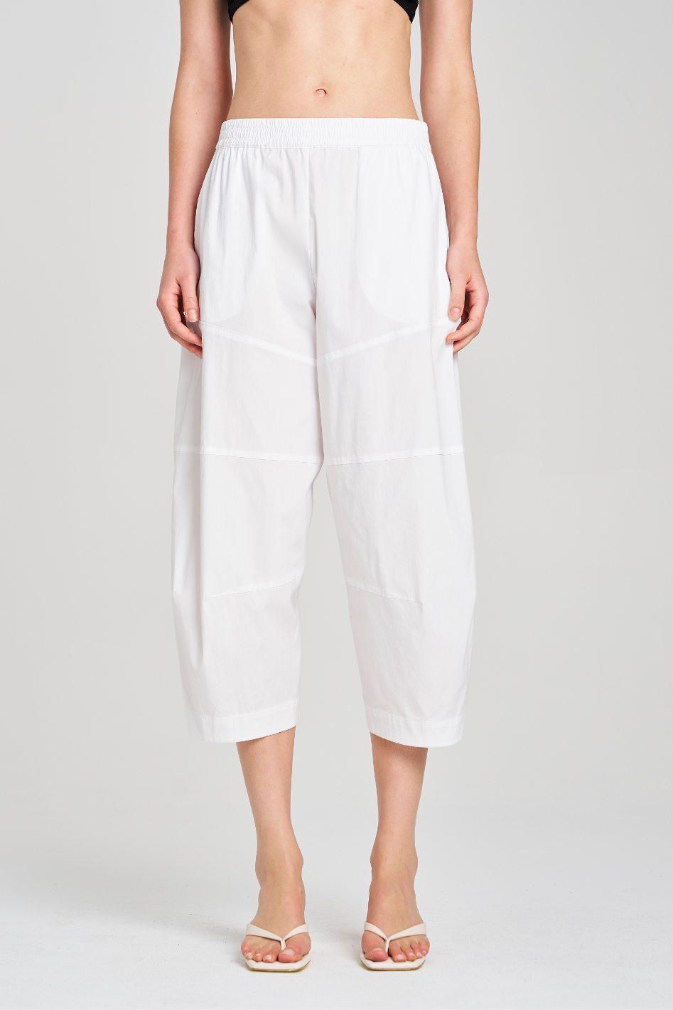Mela Purdie Cropped Tuscan Pant | Microprene | White