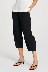 Mela Purdie Cropped Tuscan Pant | Microprene | Black