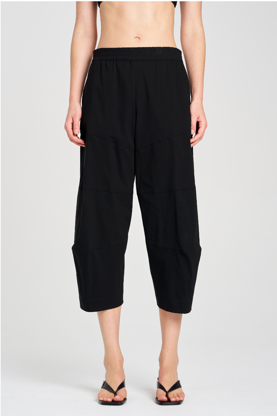 Mela Purdie Cropped Tuscan Pant | Microprene | Black