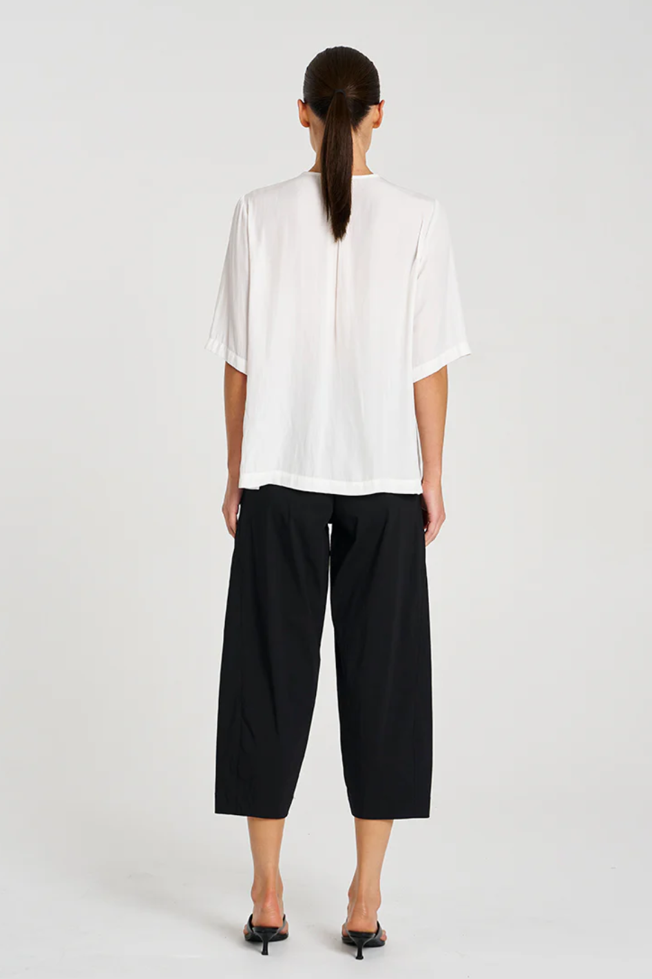 Mela Purdie Cropped Tuscan Pant in Black