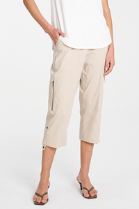 Mela Purdie Cropped Zip Cargo | Microprene | Biscotti