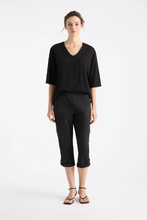 Load image into Gallery viewer, Mela Purdie Cropped Zip Cargo Microprene in French Navy
