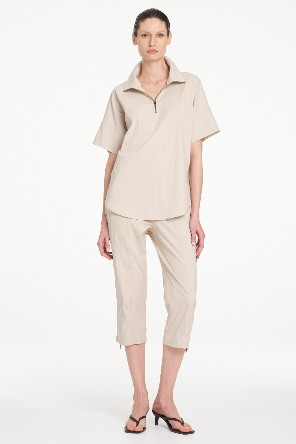 Mela Purdie Cropped Zip Cargo in Hay