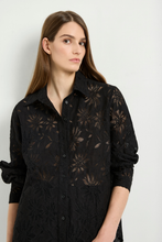 Load image into Gallery viewer, Mela Purdie Dart Shirt in Black Flora Lace
