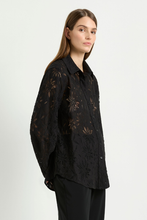 Load image into Gallery viewer, Mela Purdie Dart Shirt in Black Flora Lace
