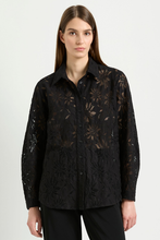 Load image into Gallery viewer, Mela Purdie Dart Shirt in Black Flora Lace
