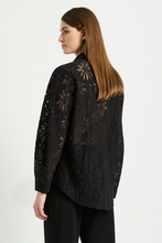 Load image into Gallery viewer, Mela Purdie Dart Shirt in Black Flora Lace
