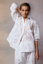 Load image into Gallery viewer, Mela Purdie Dart Shirt in Black Flora Lace
