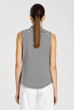 Load image into Gallery viewer, Mela Purdie Drape Shell | Caviar Stripe Jersey | Black/White
