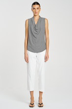 Load image into Gallery viewer, Mela Purdie Drape Shell | Caviar Stripe Jersey | Black/White
